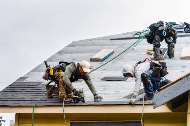 Professional Gutter Installation technician working in Dayton, MD